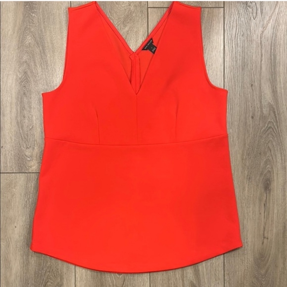 Ann Taylor Red V-Neck Tank Top